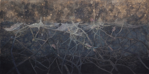 Spider Net, 2010

Watercolour on rice paper

30 x 60.2 in / 76.4 x 153 cm