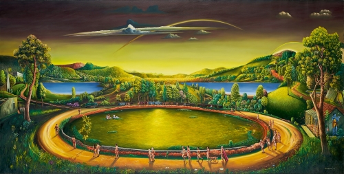 The Circumambulation, 2019

Oil on canvas
48 &amp;times; 96 in /&amp;nbsp;121.9 &amp;times; 243.8 cm